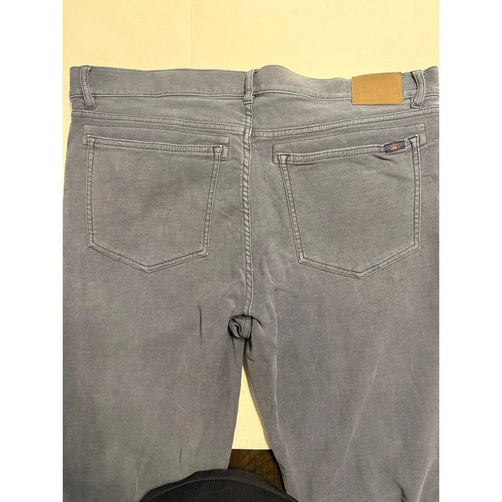 Faherty Brand Mens 5-Pocket Stretch Pants Navy Blue MBC0020-NVY Size 35
